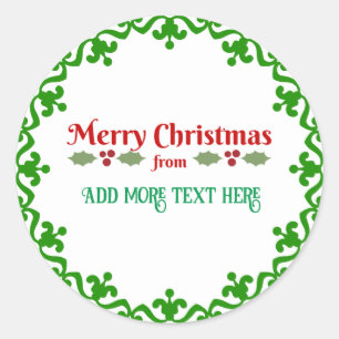 Frohe Weihnachten von TEMPLATE Runder Aufkleber