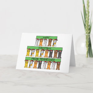 Frohe Weihnachten von Tennessee Cartoon Katzen