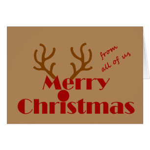 Frohe Weihnachten von uns allen Fun Rentier