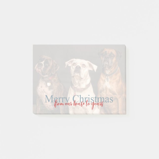 Frohe Weihnachten von unserem Haus zu deinem Foto Post-it Klebezettel (Vorderseite)