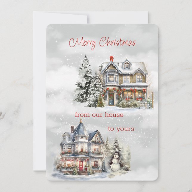 Frohe Weihnachten von unserem Haus zu Ihrem Viktor (Vorderseite)