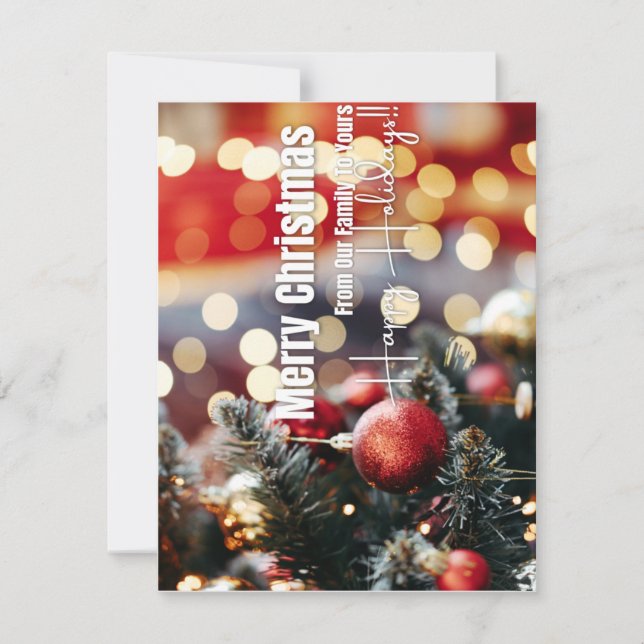 Frohe Weihnachten von unserer Familie zu dir (Vorderseite)