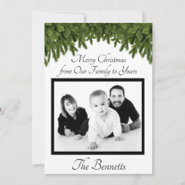 Frohe Weihnachten von unserer Familie zu eurer Kar Dankeskarte