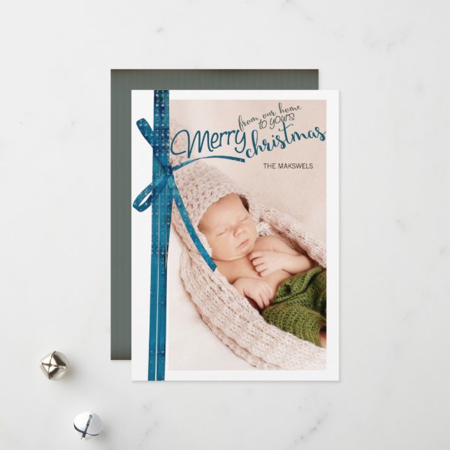 Frohe Weihnachten von unserer Zuhause bis zu deine (Vorderseite/Rückseite Beispiel)