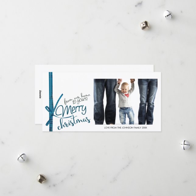 Frohe Weihnachten von unserer Zuhause bis zu deine (Vorderseite/Rückseite Beispiel)