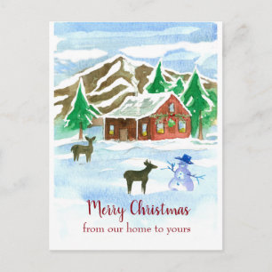 Frohe Weihnachten von unserer Zuhause zu deinem Hi Postkarte