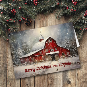 Frohe Weihnachten von Virginia Winter Barn Card