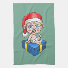 Frohe Weihnachten von Young Santa Geschirrtuch