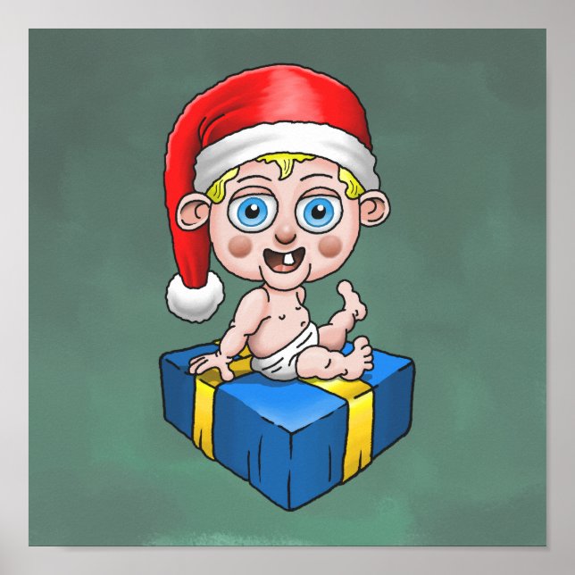 Frohe Weihnachten von Young Santa Poster (Vorne)