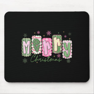 Frohe Weihnachten Vornehmes Mädchen Frauen Kinder Mousepad