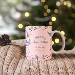 Frohe Weihnachten Wald Freunde im Winterwald Zweifarbige Tasse