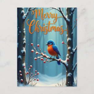 Frohe Weihnachten Waldvogel auf dem Ast