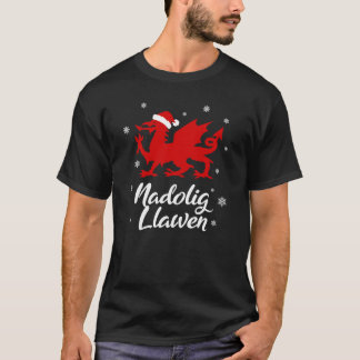 Frohe Weihnachten Wales Walisisch Cymru Merry Chri T-Shirt