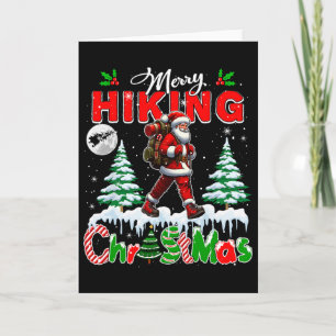 Frohe Weihnachten Wandern Bunter Weihnachtsmann Xm Karte