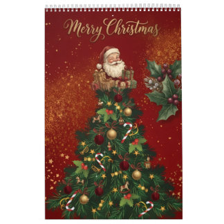 Frohe Weihnachten Wandkalender - Vintage Weihnacht