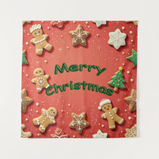 Frohe Weihnachten Wandteppich