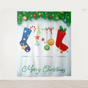 Frohe Weihnachten  Wandteppich