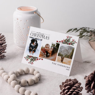 Frohe Weihnachten warme Roten Winter Botanisches F