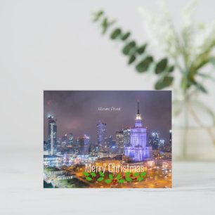Frohe Weihnachten - Warschau, Polen Postkarte