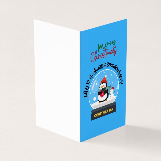 Frohe Weihnachten Warum schneit es hier immer (Vorderseite)