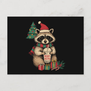 Frohe Weihnachten Waschbär Boba Tee Weihnachtsmann