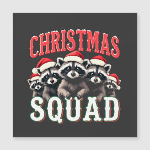 Frohe Weihnachten Waschbär Santa Hut Liebhaber  Magnetkarte