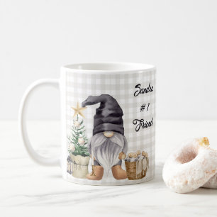 Frohe Weihnachten Wasserfarbe Bauernhof Gnome Kaffeetasse