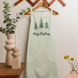 Frohe Weihnachten Wasserfarbe Gold Stern Schürze