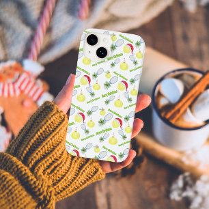 Frohe Weihnachten Wasserfarbe Tennis-Schläger Und  Case-Mate iPhone 14 Hülle