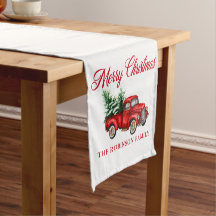Frohe Weihnachten Wasserfarbe Vintag Red Truck Wei