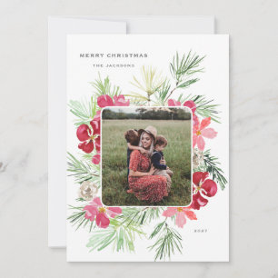 Frohe Weihnachten Wasserfarbe Winter Botanischer K