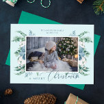 Frohe Weihnachten Wasserfarben Botanisches Foto Karte<br><div class="desc">Verwenden Sie diese Aquarellwein Weihnachtskarten mit Ihrem eigenen Foto,  Namen und personalisierte Urlaubsbotschaft,  um Ihren Freunden und Familie ein frohes Weihnachtsfest zu wünschen.</div>