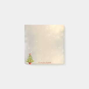 Frohe Weihnachten, Wasserfarben-Weihnachtsbaum Post-it Klebezettel