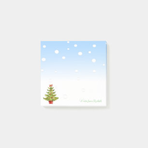 Frohe Weihnachten, Wasserfarben-Weihnachtsbaum Post-it Klebezettel