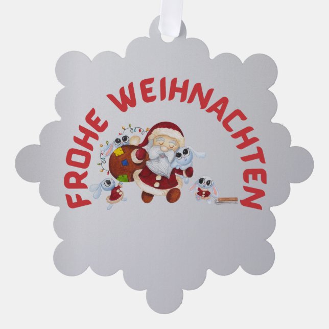 frohe weihnachten,weihnacht,weihnachte,weihnachts, ornament karte (Vorderseite)