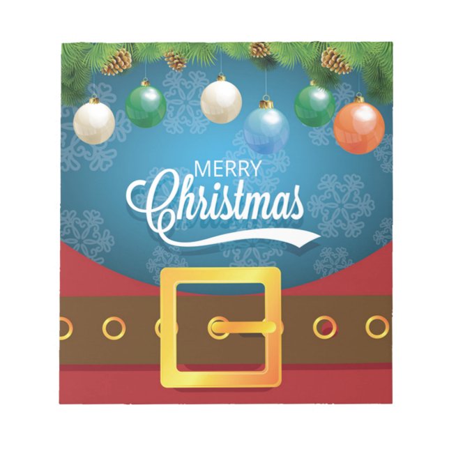Frohe Weihnachten Weihnachten Anzug Notizblock (Vorderseite)