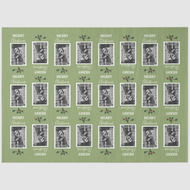 Frohe Weihnachten Weihnachten Feierlich individuel Seidenpapier (Vorderseite)