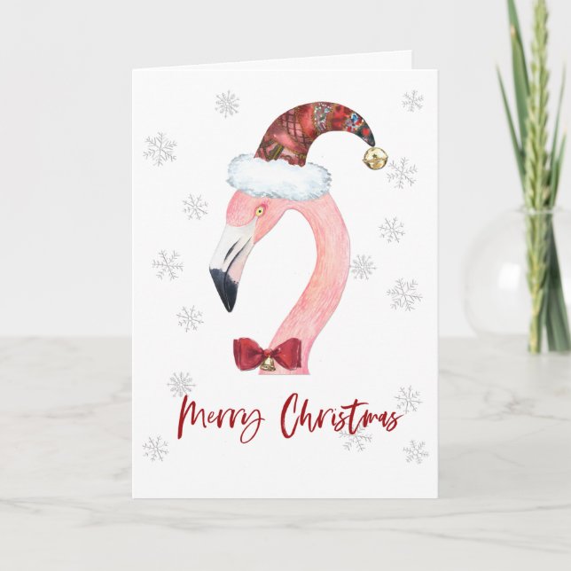 Frohe Weihnachten Weihnachten Flamingo Weihnachten (Vorderseite)