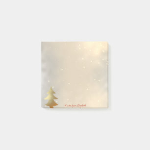 Frohe Weihnachten, Weihnachten Gold Tree - Persona Post-it Klebezettel