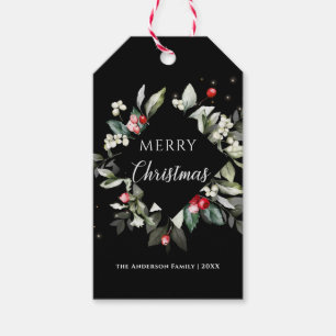 Frohe Weihnachten Weihnachten Holly Berries Gift Geschenkanhänger