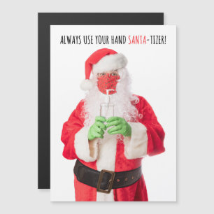 Frohe Weihnachten Weihnachten im Gesicht Mask Sani Magnetkarte