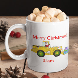 Frohe Weihnachten Weihnachten in Bulldozer Lieferu Kaffeetasse