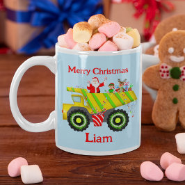 Frohe Weihnachten Weihnachten in Dump Truck Person Kaffeetasse