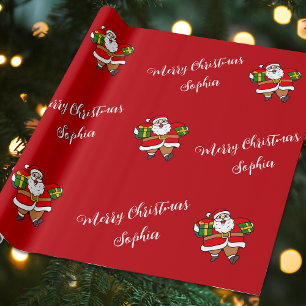 Frohe Weihnachten Weihnachten Individuelle Name Pe Geschenkpapier
