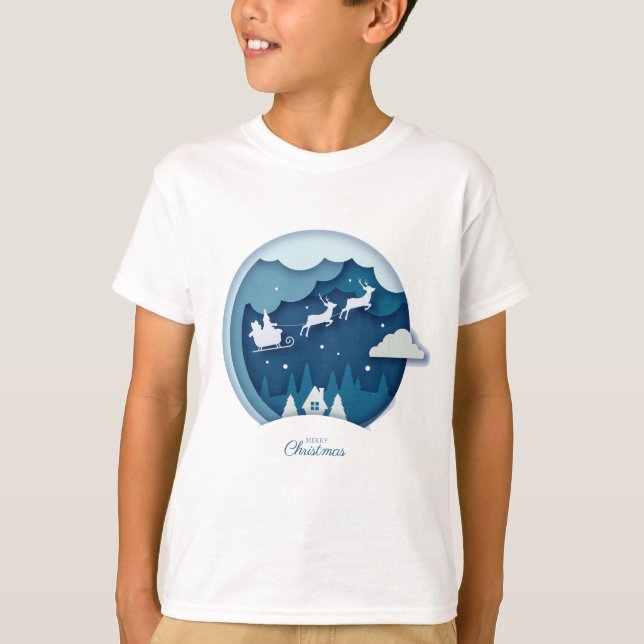 Frohe Weihnachten - Weihnachten mit schneefallende T-Shirt (Vorderseite)