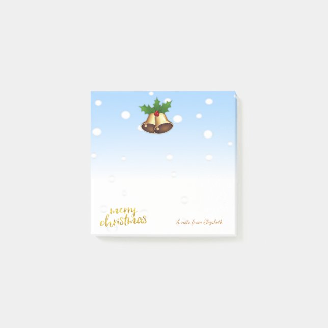 Frohe Weihnachten, Weihnachten - Personalisiert Post-it Klebezettel (Vorderseite)