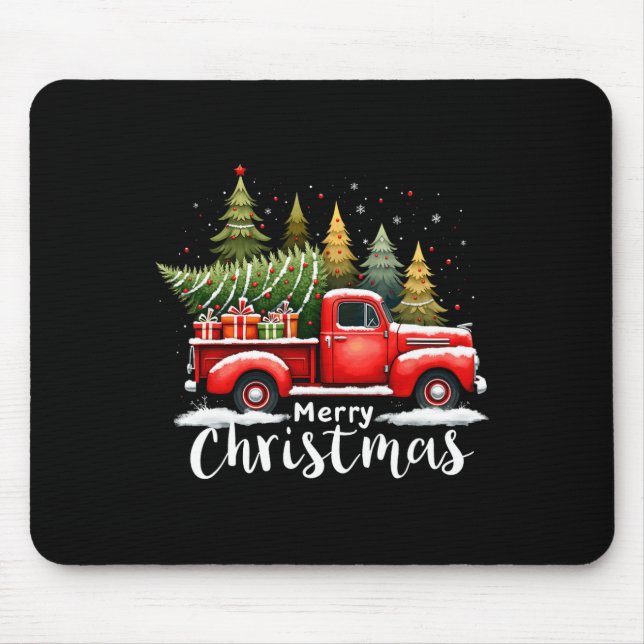 Frohe Weihnachten Weihnachten Pet Liebhaber Red Tr Mousepad (Vorne)