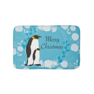 frohe Weihnachten, Weihnachten, Pinguin, Blume Badematte