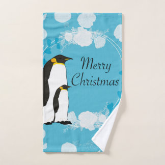 frohe Weihnachten, Weihnachten, Pinguin, Blume Handtuch