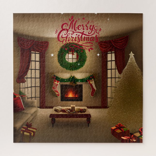 Frohe Weihnachten- Weihnachten Puzzle (Vertikal)